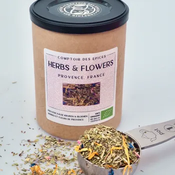 Image Herbes de Provence aux fleurs